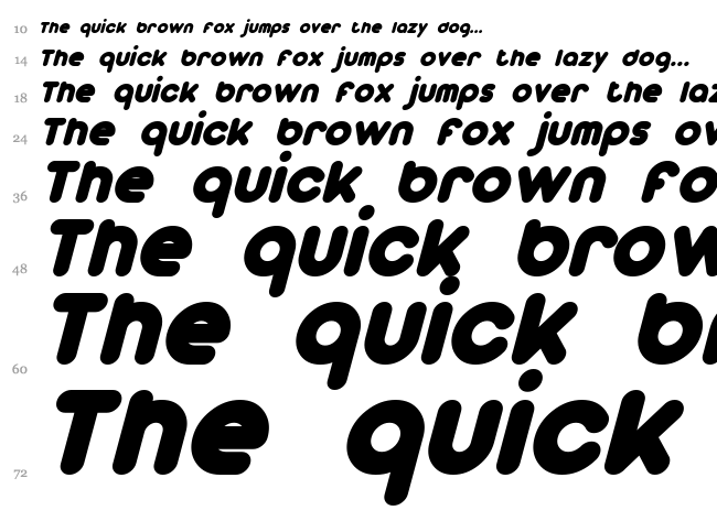 Dunkin font waterfall
